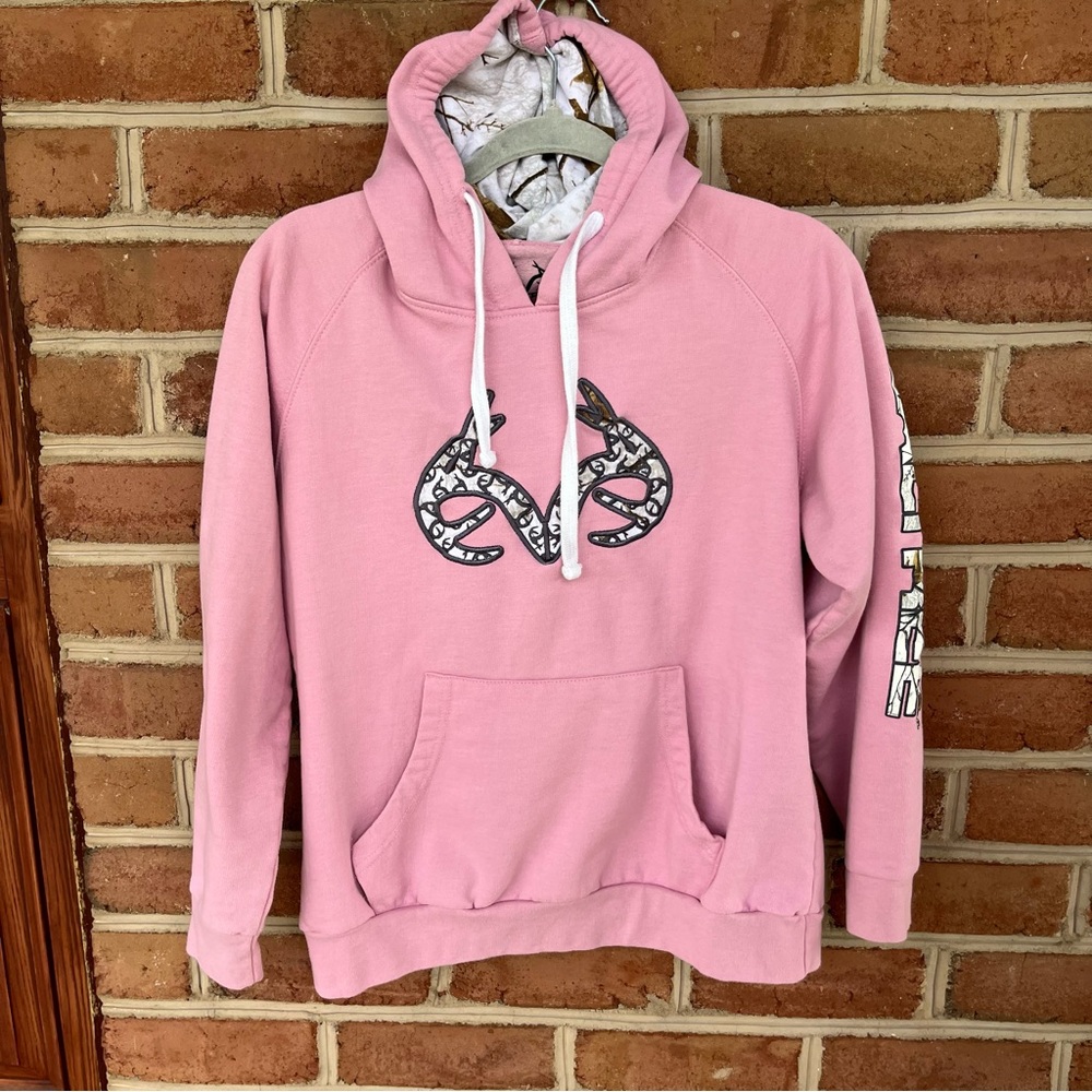 Realtree pink and camo hoodie. Ladies large